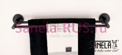 Нержавеющий двойной полотенцедержатель SLZD 11N арт: 62111 Sanela Чехия (фото, схема)