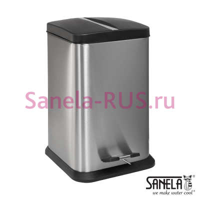 Нержавеющее мусорное ведро с педалью SLZN 78X арт: 85780 Sanela Чехия (фото, схема)