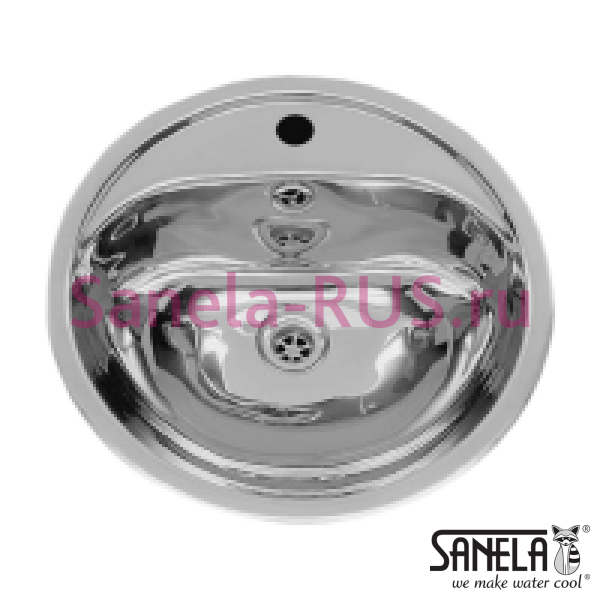 Нержавеющая овальная встраиваемая раковина SLUN 32 Нержавеющая овальная встраиваемая раковина SLUN 32