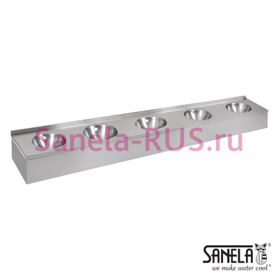Нержавеющая раковина с пятью чашами с облицовкой SLUN 61P арт: 93617 Sanela Чехия (фото, схема)