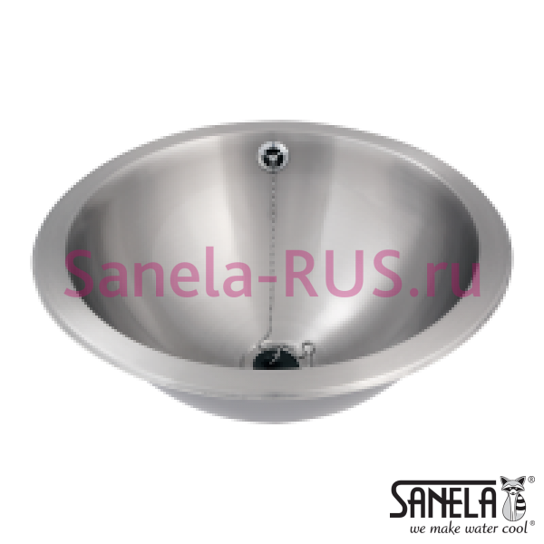 Нержавеющая круглая встраиваемая раковина 420мм SLUN 34 Нержавеющая круглая встраиваемая раковина 420мм SLUN 34