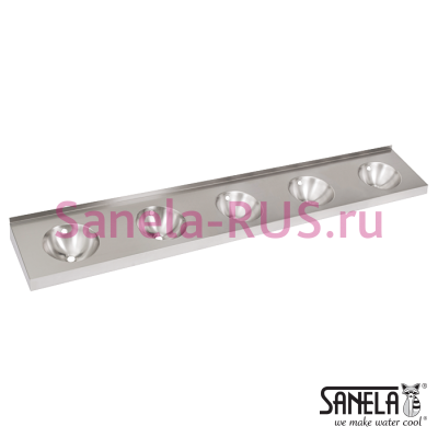 Нержавеющая раковина с пятью чашами без облицовки SLUN 61 арт: 93610 Sanela Чехия (фото, схема)