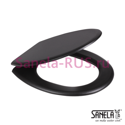 Чёрное пластмассовое сиденье для унитаза SLZN 31D арт: 95314 Sanela Чехия (фото, схема)