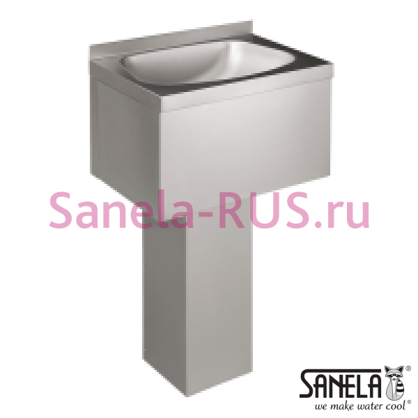 Нержавеющая раковина с пьедесталом SLUN 57 Нержавеющая раковина с пьедесталом SLUN 57