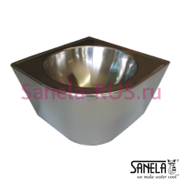 Нержавеющая угловая конусная раковина SLUN 41M Нержавеющая угловая конусная раковина SLUN 41M
