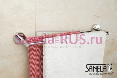 Нержавеющий двойной полотенцедержатель SLZD 11 арт: 62110 Sanela Чехия (фото, схема)