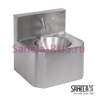 Антивандальная раковина с сенсорным краном пьезо SLUN 72PB арт: 73726 Sanela Чехия (фото, схема)