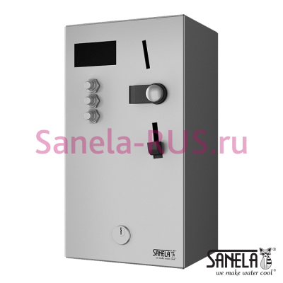 Монетный и жетонный автомат для 4-12 душей, выбор автоматом SLZA 02M арт: 88021 Sanela Чехия (фото, схема)